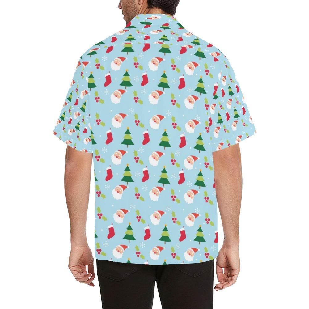 Santa Themed Print Design Hawaiian Shirt