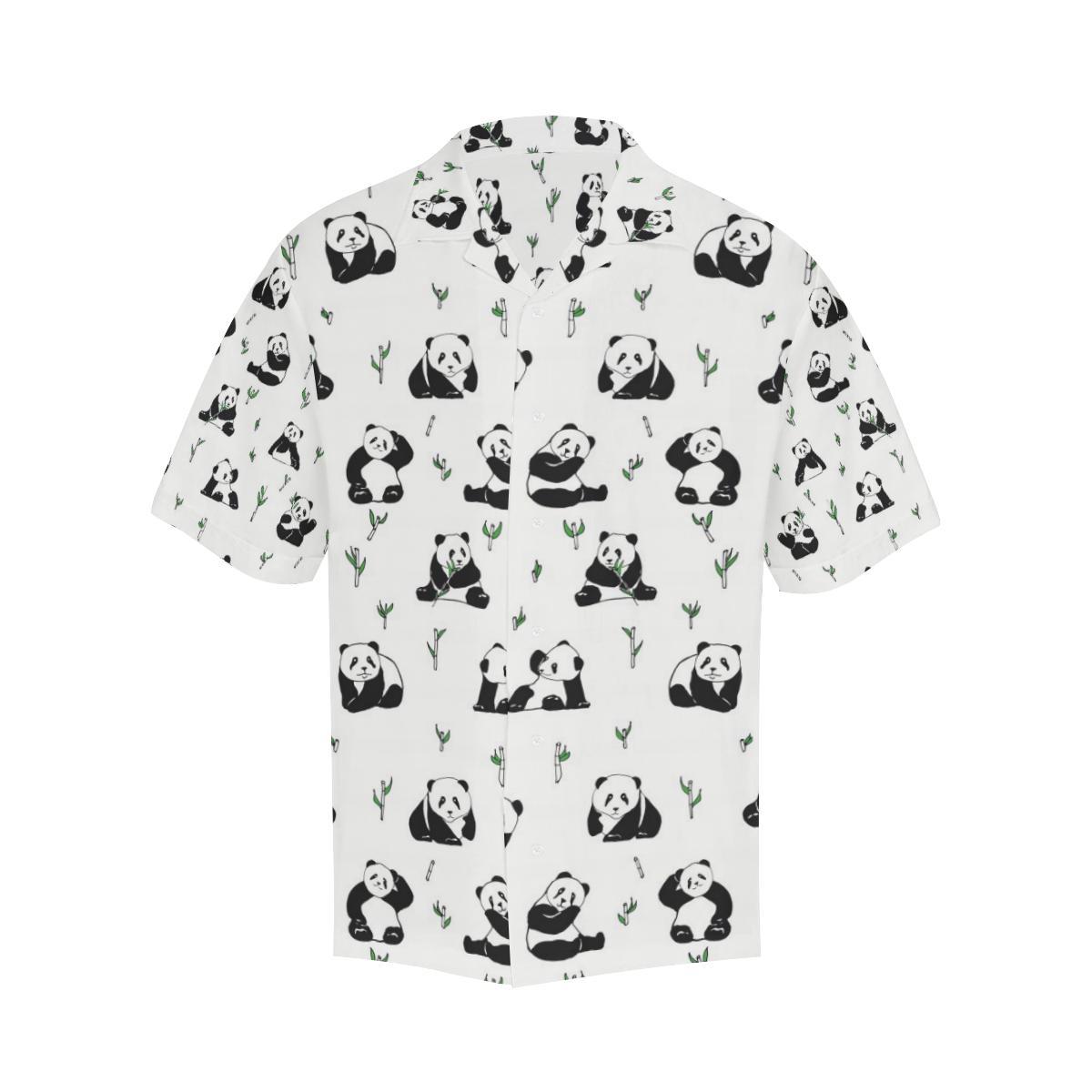 Panda Pattern Background Mens All Over Print Hawaiian Shirt