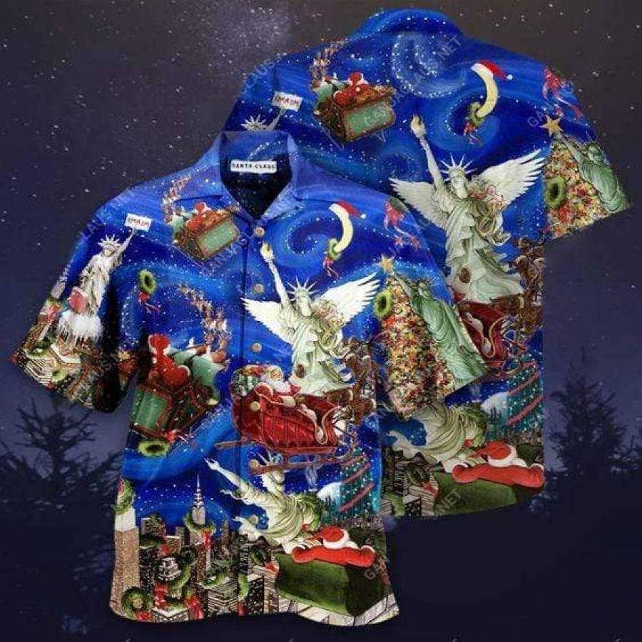 Hawaiian Aloha Shirts Santa Liberty And Christmas