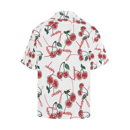 Hand Drawn Cherry Pattern Mens All Over Print Hawaiian Shirt