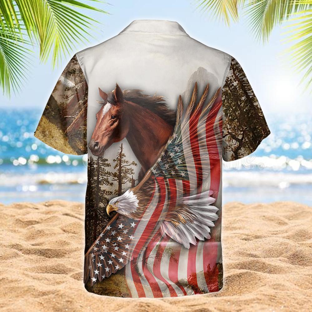 Eagle American Horse Hawaiian Shirt Lha1484Hw