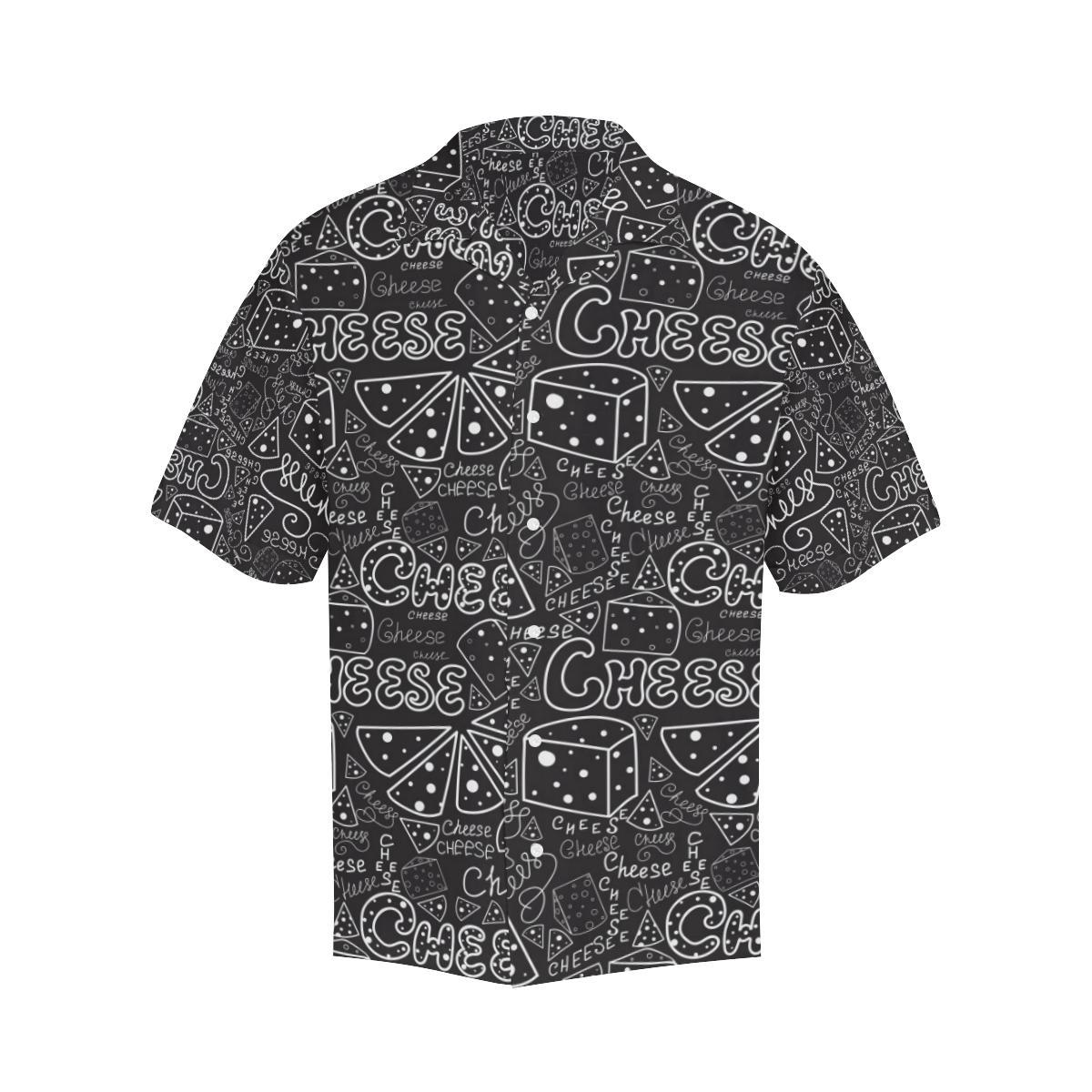 Handwritten Cheese Pattern Mens All Over Print Hawaiian Shirt