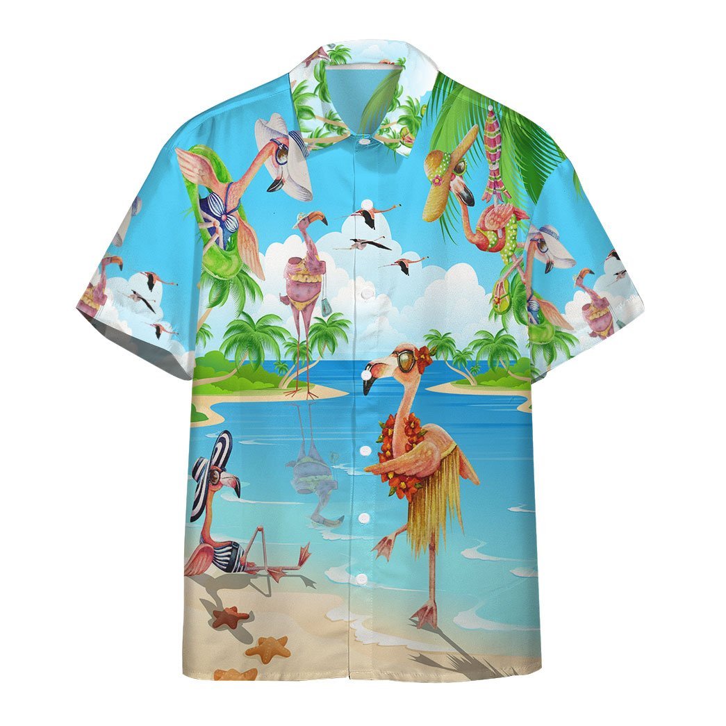  3D Hawaii Flamingo Custom Short Sleeve Shirt