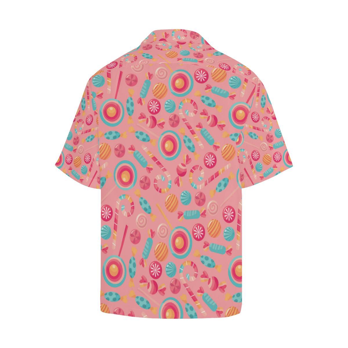 Colorful Candy Pattern Mens All Over Print Hawaiian Shirt