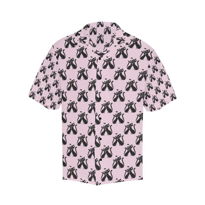 Black Cat Pattern Print Design Hawaiian Shirt