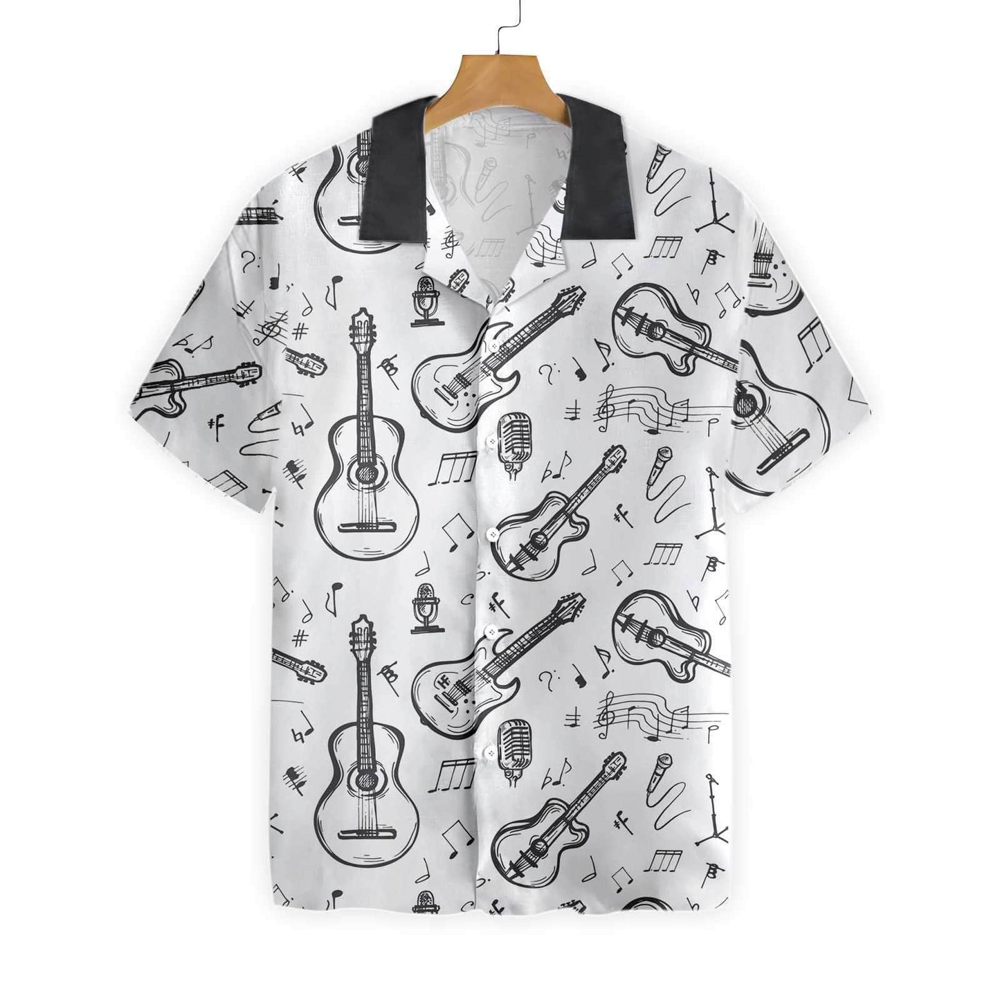 Personalized My Favorite Guitarist Guitar Pattern Hawaiian Aloha Shirts #DH