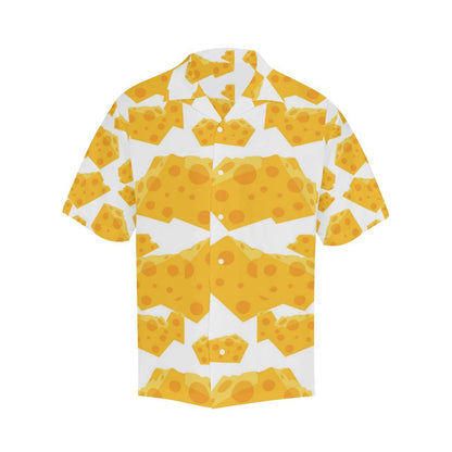 Cheese Slice Pattern Mens All Over Print Hawaiian Shirt
