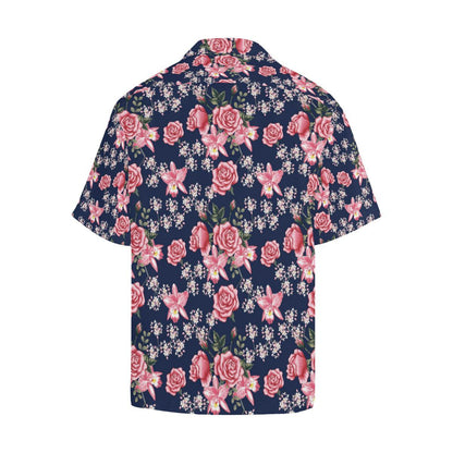 Rose Pattern Print Design A Hawaiian Shirt