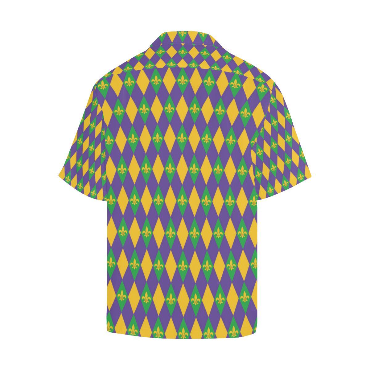 Mardi Gras Pattern Print Design Hawaiian Shirt