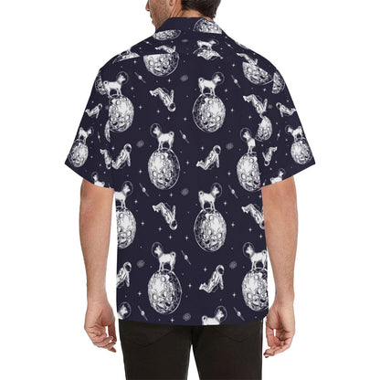 Chihuahua Space Helmet. Astronaut Pattern Mens All Over Print Hawaiian Shirt