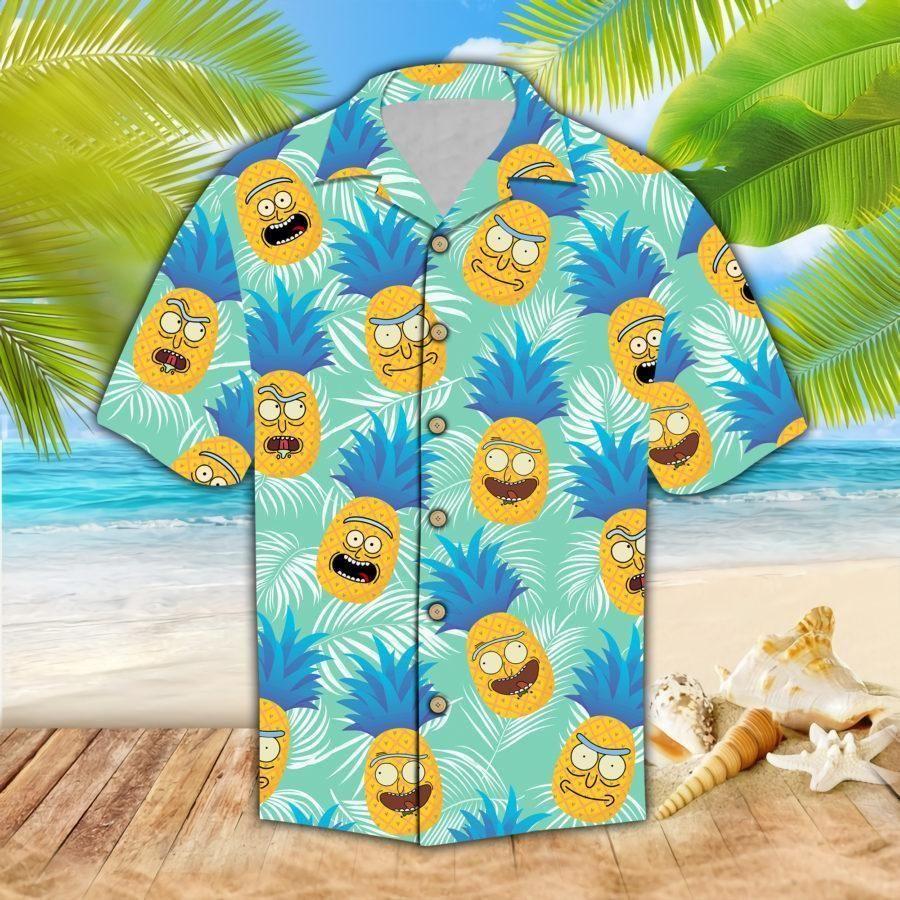 Crazy Funny Pineapple Summer Vibe Tropical Hawaiian Aloha Shirts #DH