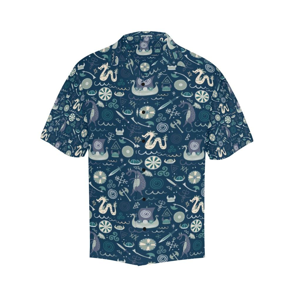 Vikings Print Design Hawaiian Shirt