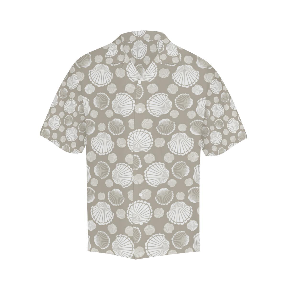 Scallop Shell Pattern Mens All Over Print Hawaiian Shirt