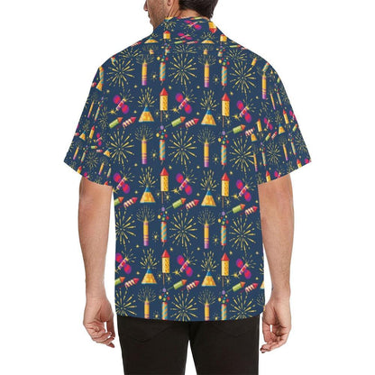 Firework Sparkling Rockets Print Design Lks3 Hawaiian Shirt