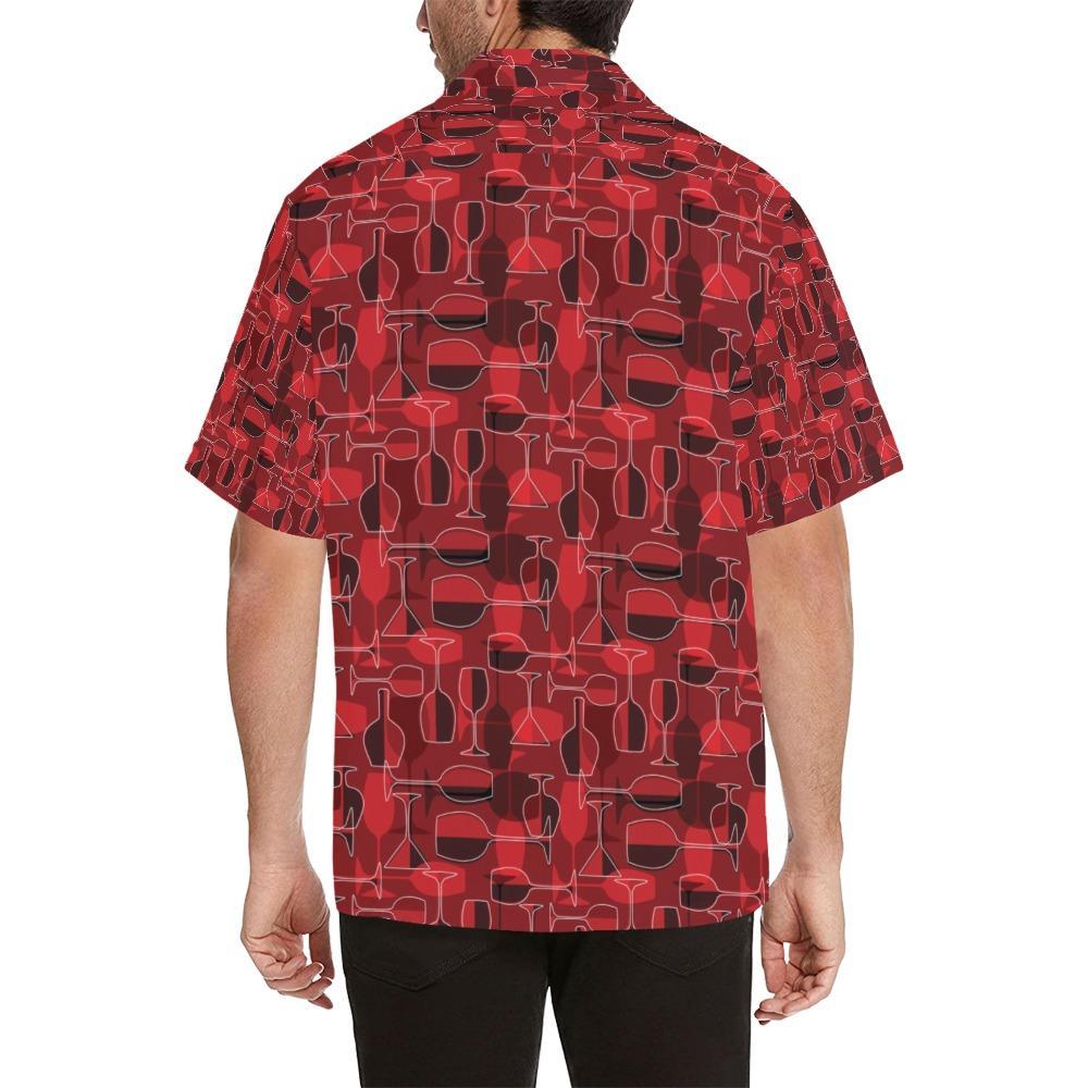 Wine Glass Print Design Hawaiian Shirt