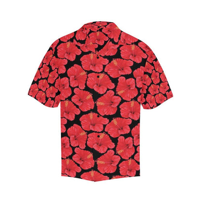 Hibiscus Red Pattern Print Design Lks3 Hawaiian Shirt