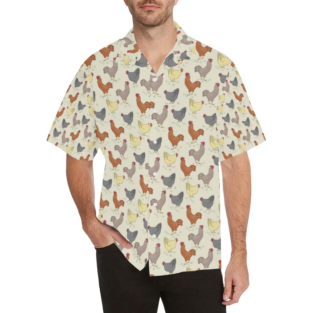 Chicken Pattern Print Design Hawaiian Shirt