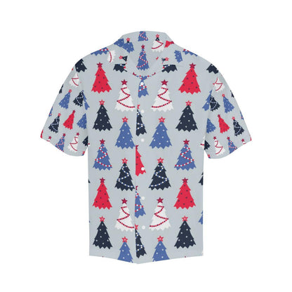 Christmas Tree Star Pattern Mens All Over Print Hawaiian Shirt