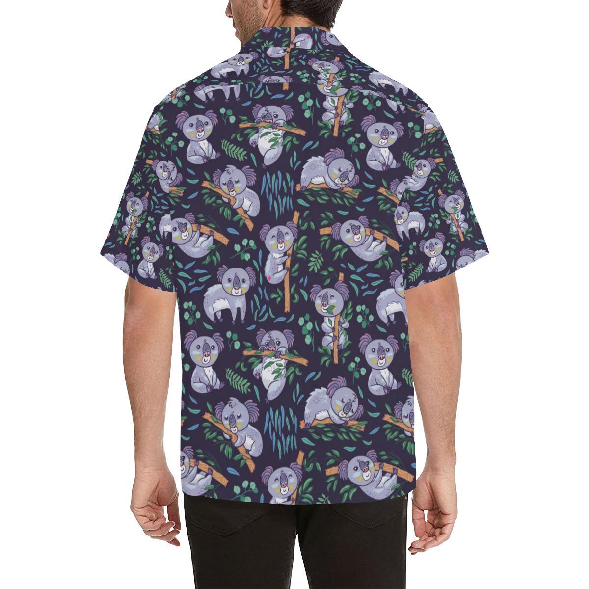 Koala Pattern Mens All Over Print Hawaiian Shirt