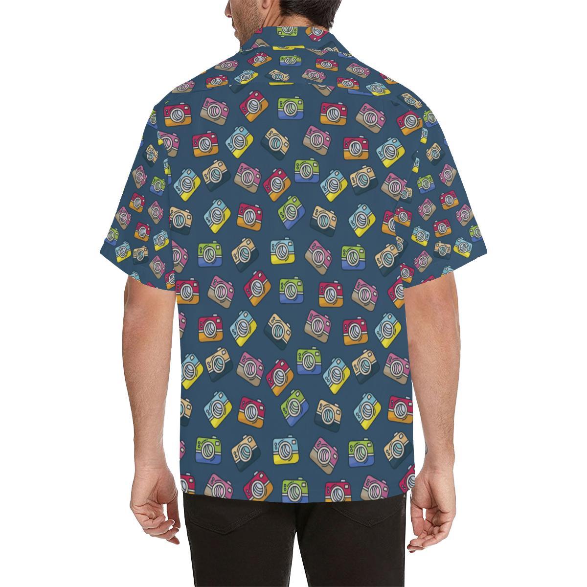 Camera Pattern Print Design Hawaiian Shirt