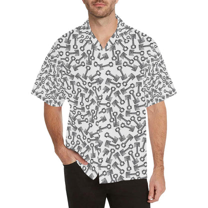 Engine Piston Pattern Print Design 01 Mens All Over Hawaiian Shirt