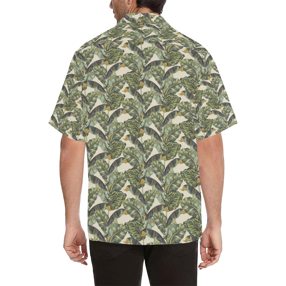Banana Leaf Pattern Print Design Hawaiian Shirt
