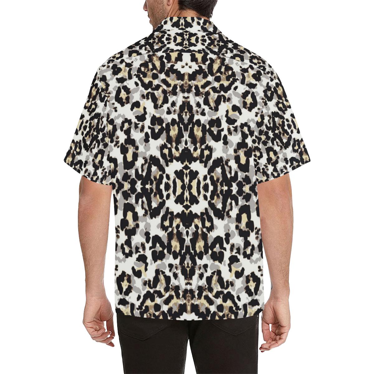 Leopard Skin Pattern Mens All Over Print Hawaiian Shirt