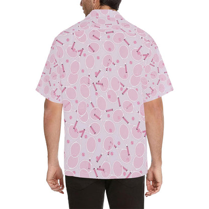 Tennis Pattern Print Design 02 Mens All Over Hawaiian Shirt