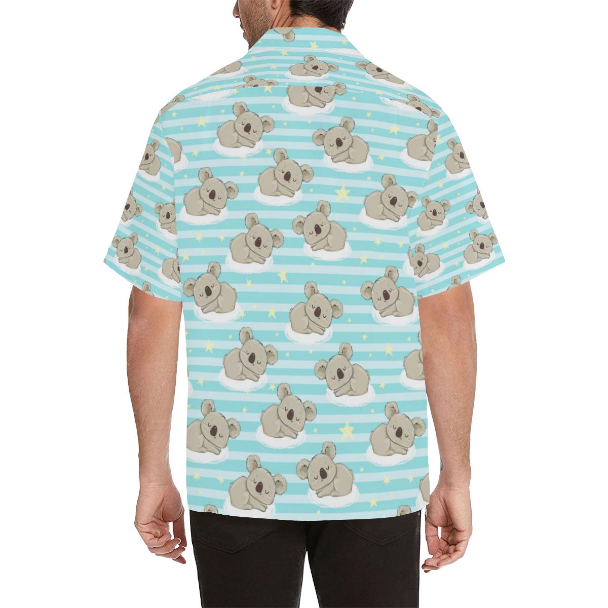 Sleep Koala Pattern Mens All Over Print Hawaiian Shirt