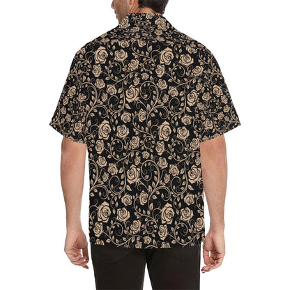 Rose Pattern Print Design 04 Mens All Over Hawaiian Shirt