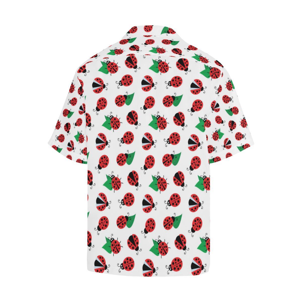 Ladybug Pattern Print Design 01 Mens All Over Hawaiian Shirt