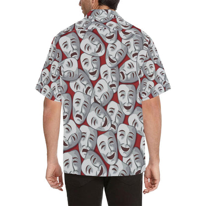 Acting Mask Pattern Print Design Hawaiian Shirt