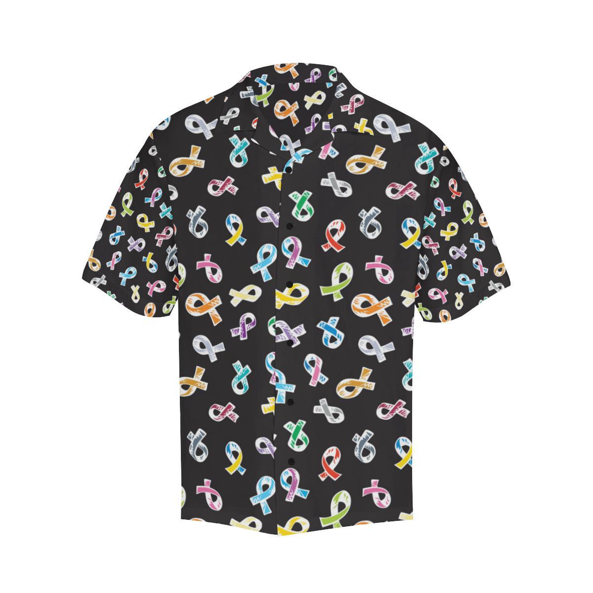 Cancer Awareness Pattern Print Design Hawaiian Shirt