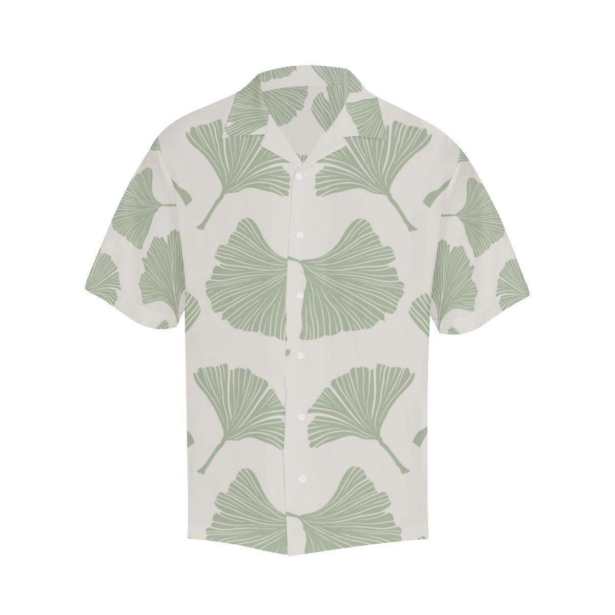 Ginkgo Leaves Pattern Mens All Over Print Hawaiian Shirt