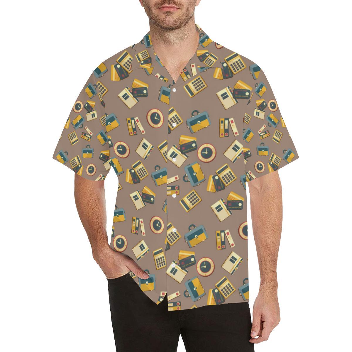 Accounting Financial Pattern Print Design Hawaiian Shirt