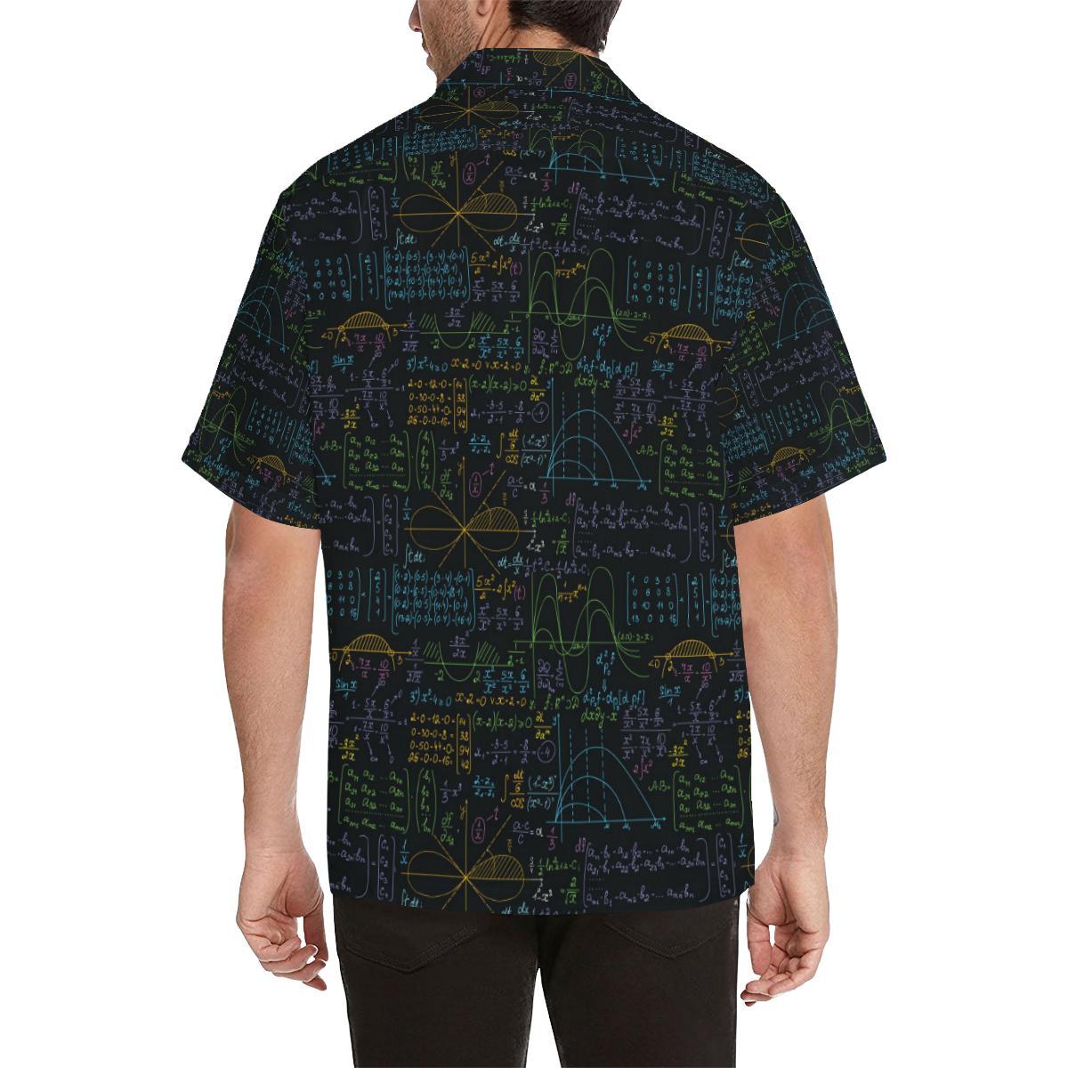 Math Pattern Print Design 04 Mens All Over Hawaiian Shirt