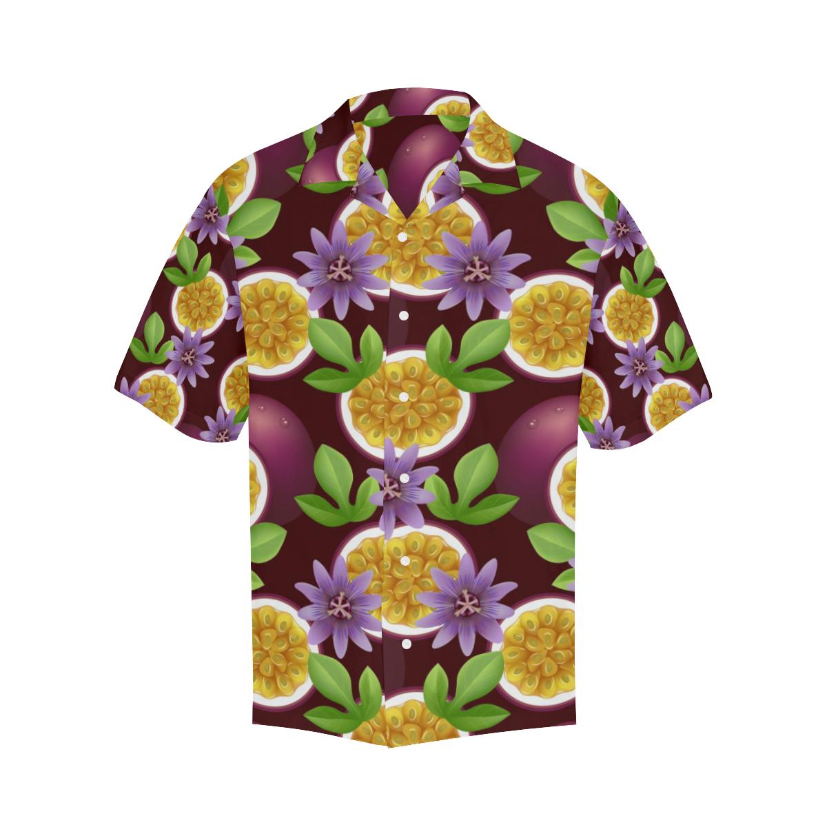 Passion Fruit Sliced Pattern Mens All Over Print Hawaiian Shirt
