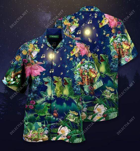 Hawaiian Aloha Shirts Frogs Sing Christmas Songs