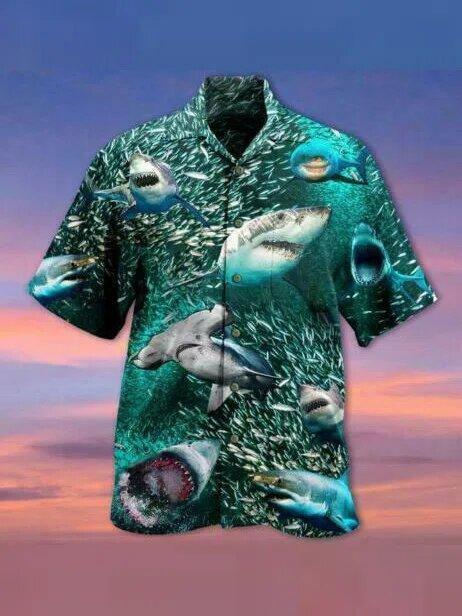 Apayprint - Shark 3D All Over Printed Hawaiian Shirt | Unique Beach