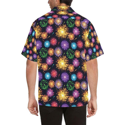 Firework Print Design Hawaiian Shirt
