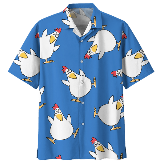 Chicken   Blue Nice Design Unisex Hawaiian Shirt For Men And Women Dhc17063732