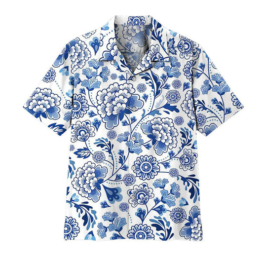  3D Porcelain Pattern Hawaii Shirt