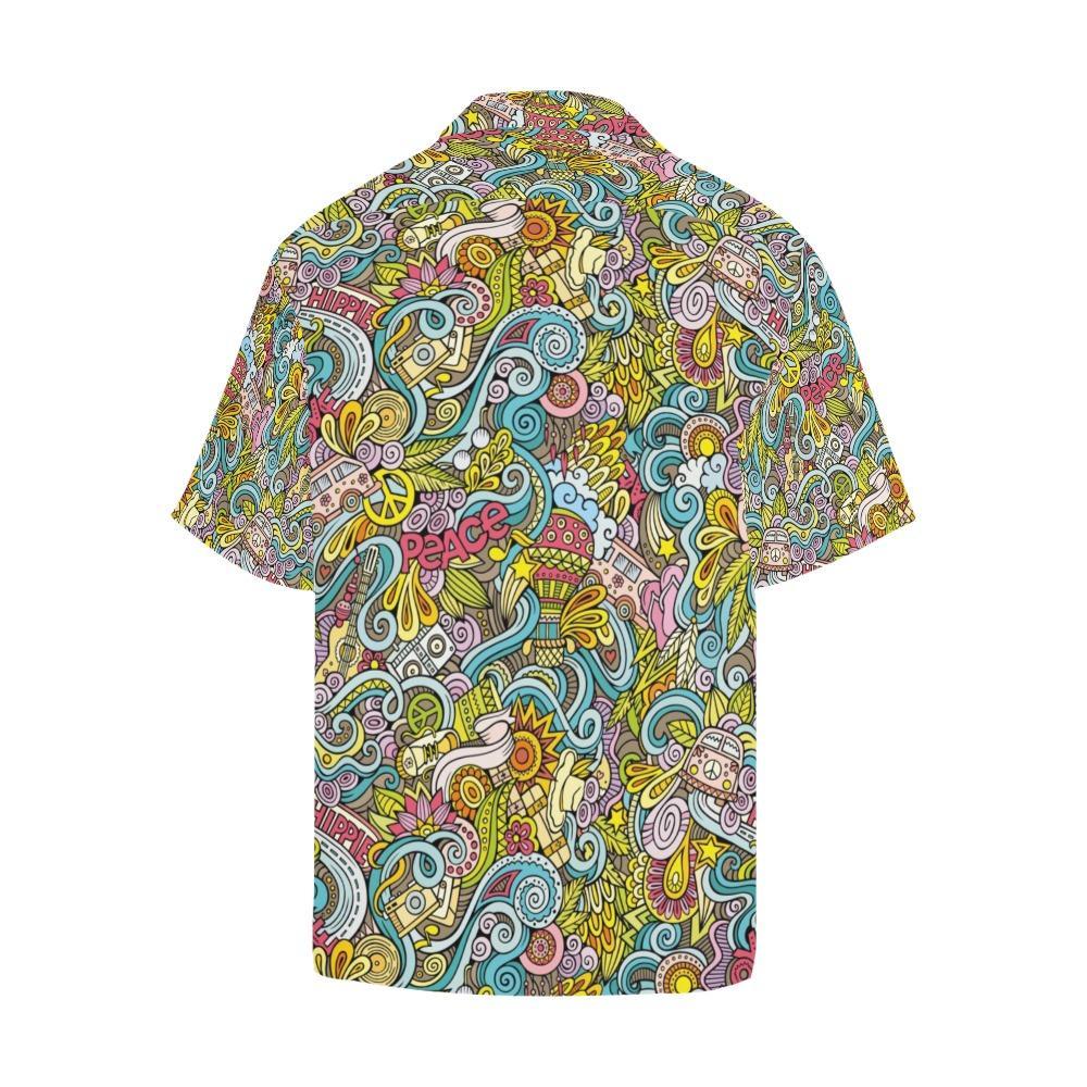 Hippie Print Design Hawaiian Shirt