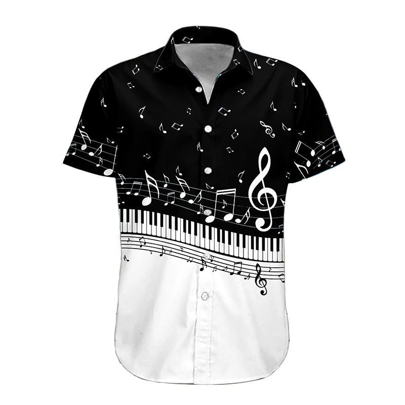  3D Piano Hawaii Shirt