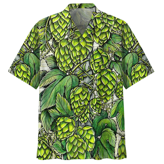 Beer Garden Green Unisex Hawaiian Shirts