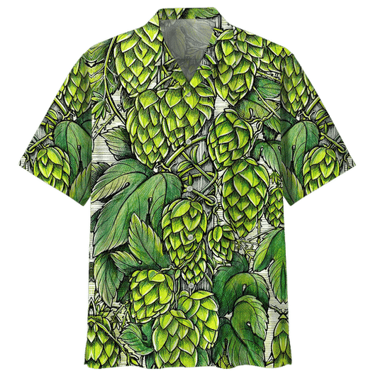 Beer Garden Green Unisex Hawaiian Shirts