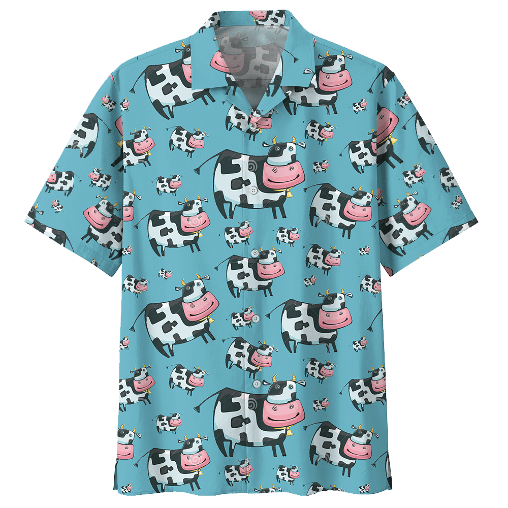 Cow  Blue Unique Design Unisex Hawaiian Shirt For Men And Women Dhc17063756