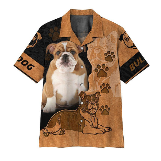 3D Bulldog Hawaii Shirt