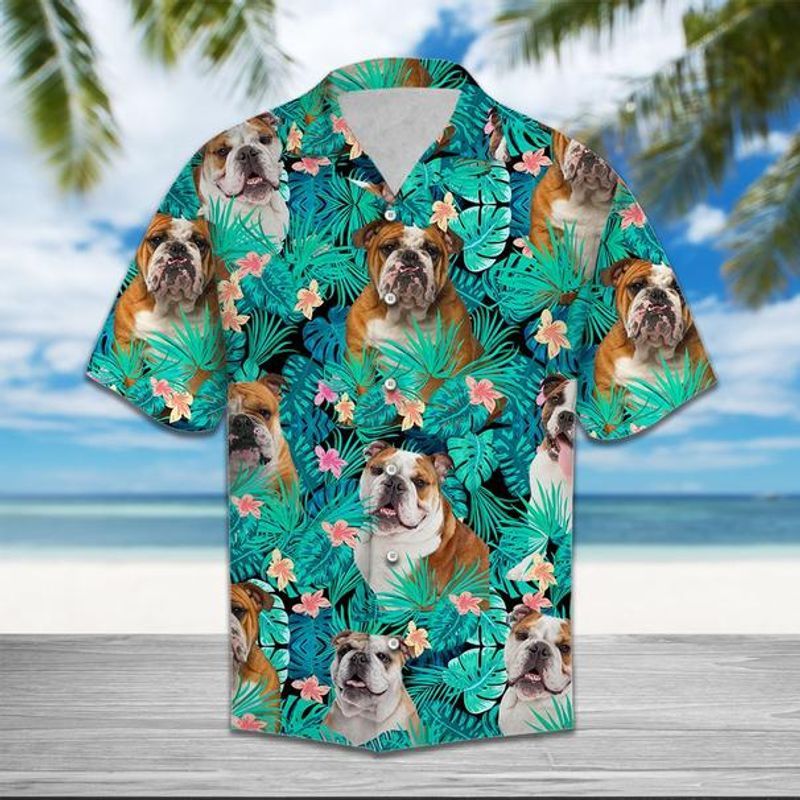 Bulldog    Blue Nice Design Unisex Hawaiian Shirt For Men And Women Dhc17064043