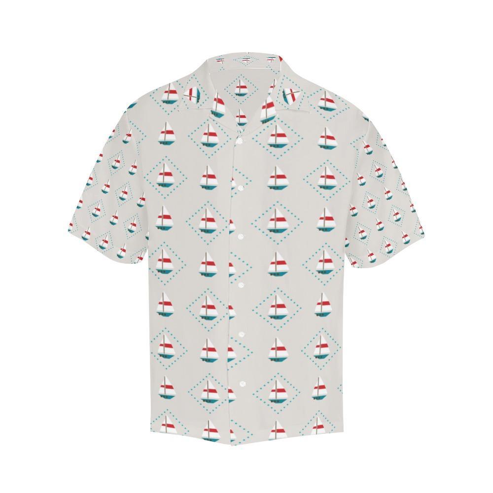 Sailboat Print Design Hawaiian Shirt